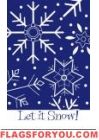 Applique-Let It Snow Garden Flag