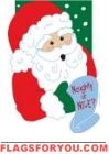 Applique - Naughty or Nice Garden Flag