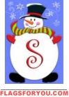 Jolly Snowman S - Monogram Garden Flag