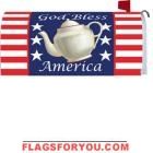 Patriotic Tea Pot Mailbox Cover