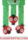 Ladybug Friends Applique Garden Flag