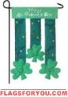 Shamrocks Applique Garden Flag