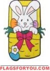 Easter Eggs with Ribbon Applique Garden Flag