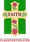 Faith Cross Applique Garden Flag