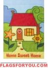 Home Sweet Home Applique Garden Flag