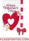 Hearts and Flowers Applique House Flag