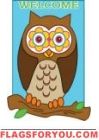 What a Hoot! Applique Garden Flag