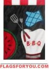 BBQ Fun Applique Garden Flag