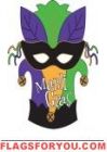 Mardi Gras Celebration Applique Garden Flag