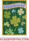 Floating Shamrocks Garden Flag