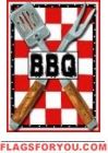 Barbeque Check Garden Flag