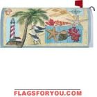 Coastal Letters Mailbox Cover