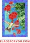 Geranium Hummers House Flag