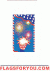 applique Firework House Flag - 1 left