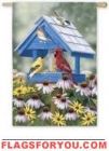 Spring Birdhouse House Flag