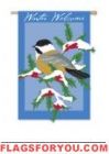 Winter Welcome Chickadee Estate Flag