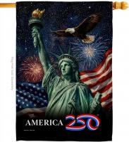 Statue of Liberty USA 250 House Flag