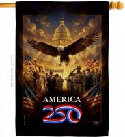 Justice & Service USA 250 House Flag