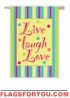 Live,Laugh,Love Garden Flag