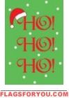 HoHoHo Embroidered Accents Garden Flag