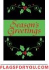 Season's Greetings Embroidered Accents Applique Garden Flag