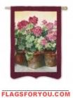 Geraniums Garden Flag
