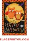 Happy Owl-oween Garden Flag