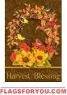 Songbird Wreath Garden Flag
