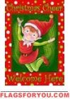 Christmas Elf Garden Flag
