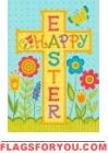 Happy Easter Cross Garden Flag