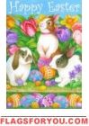 Easter Egg Bunnies Garden Flag