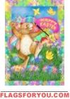 Painting Bunny Garden Flag
