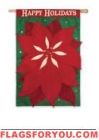 last 1 - applique 3D Poinsettia Garden Flag