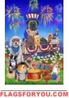 Patriotic Dogs Garden Flag