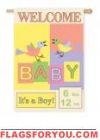 Welcome Baby Garden Flag