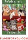Garden Kitties Garden Flag