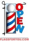 Barber Shop "Open" Garden Flag