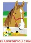 Horse in the Field Garden Flag