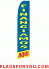 Financiamos Aqui Wind Feather Flag 2.5' x 11.5'
