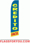 Credito Facil Wind Feather Flag 2.5' x 11.5'