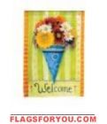 Wall Pocket Floral Garden Flag