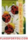 Ladybugs Welcome Garden Flag
