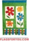 Floral Windows Garden Flag