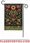 Folk Floral Garden Flag