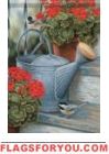 Summer Geraniums Garden Flag