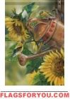 Sunflower Watering Garden Flag