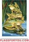 Frog Stack Garden Flag
