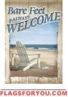 Bare Feet Welcome Garden Flag