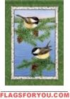 Pine Chickadee Garden Flag
