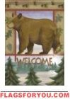 Welcome Bear Garden Flag